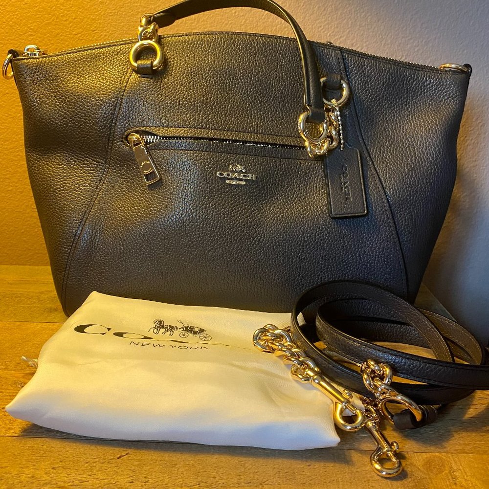 *****PRICE DROP**** Coach Taupe/Gray Chain Prairie Satchel